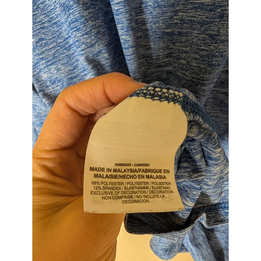 Nike Womens Element 1/2 Zip Running Dri  Fit Top Blue Size XL Heathered Blue